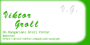 viktor groll business card